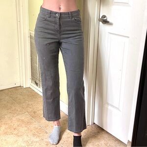 Size 6 Petite Style & Co. Straight Leg Jeans in Dark Grey Wash